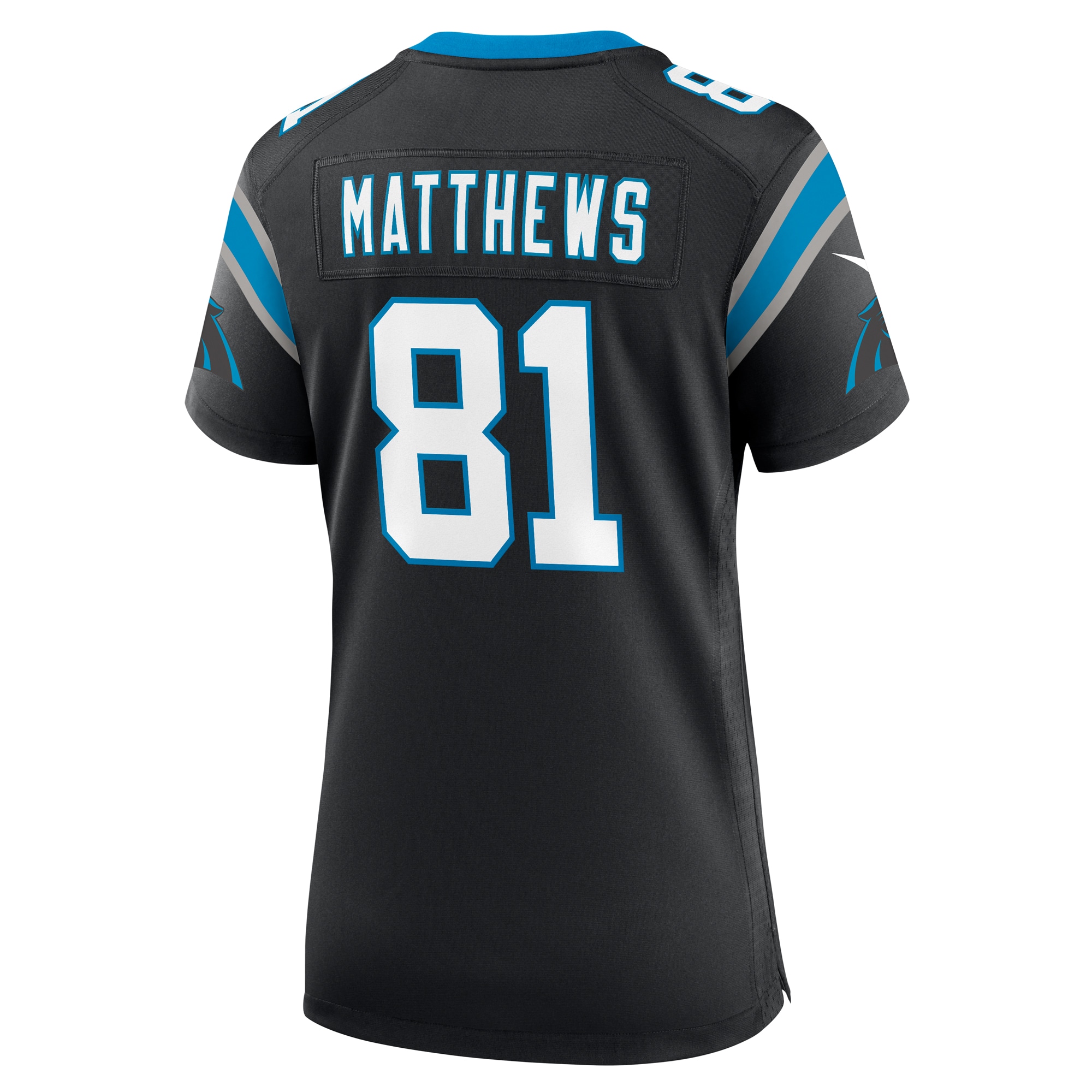 Carolina Panthers Matthews Black Game NFL Jersey Women's