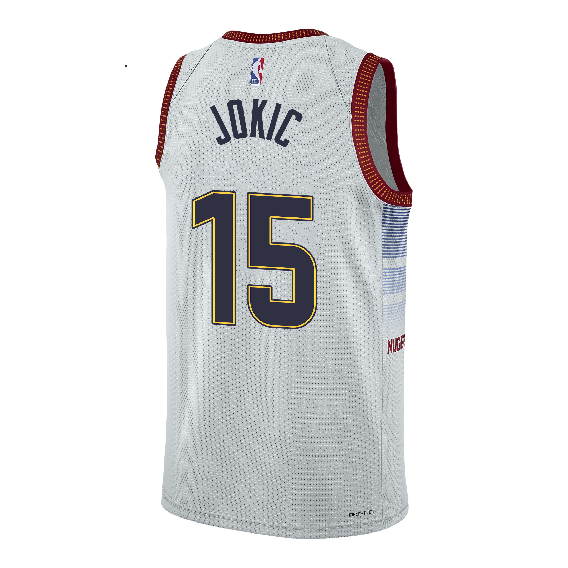 Nikola Jokic 15 Denver Nuggets Joker's Gold 2023 Champions Swingman White NBA Jersey Men's