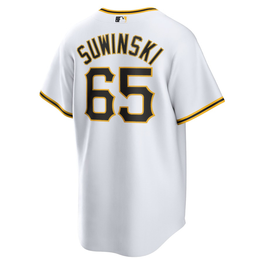 Jack Suwinski 65 Pittsburgh Pirates Home White MLB Jersey Men's