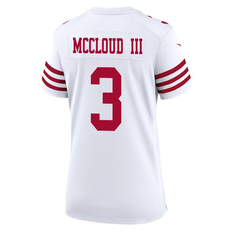 Ray-Ray McCloud III 3 San Francisco 49ers Super Bowl LVIII Patch Game White NFL Jersey Women's