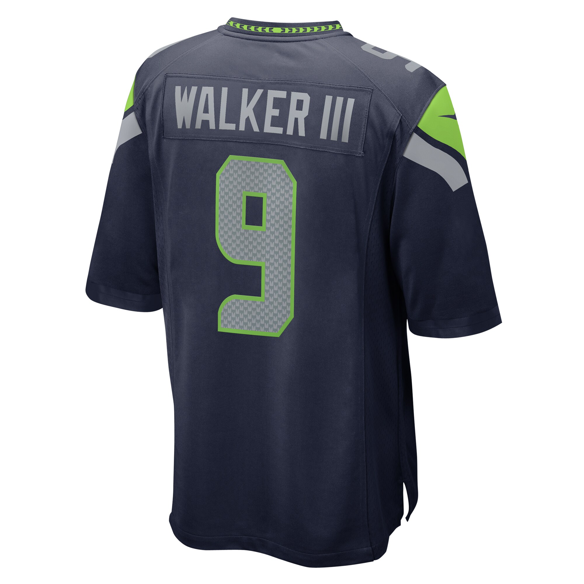 Seattle Seahawks Kenneth Walker III College Navy Team Game NFL Jersey Men's