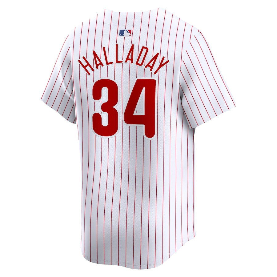 Roy Halladay 34 Philadelphia Phillies Home Limited Player White MLB Jersey Men's