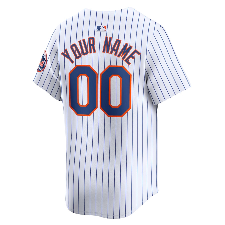 New York Mets Home Limited Custom White MLB Jersey Youth