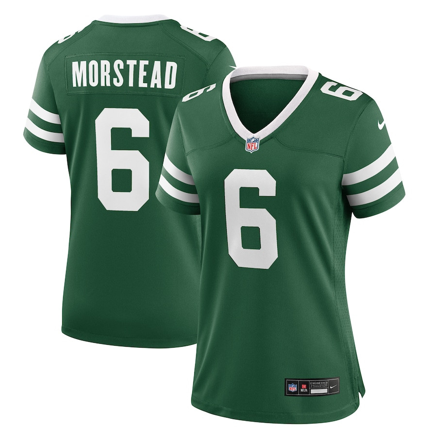 Thomas Morstead 6 New York Jets Team Game Legacy Green NFL Jersey Women's