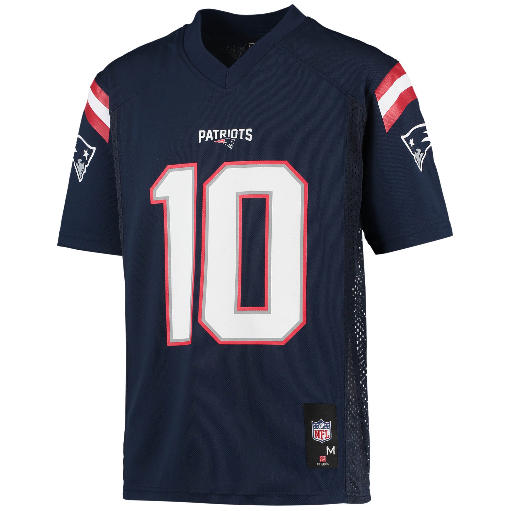 New England Patriots Mac Jones Navy Player NFL Jersey Youth