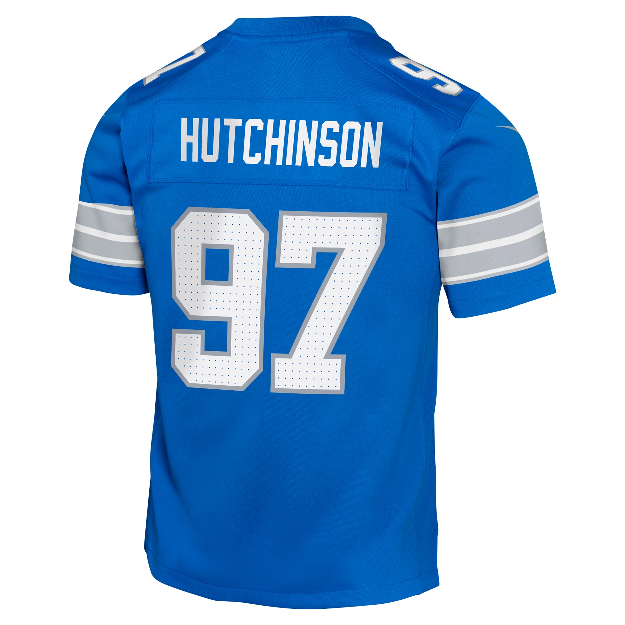 Detroit Lions Aidan Hutchinson Blue Team Player Game NFL Jersey Youth