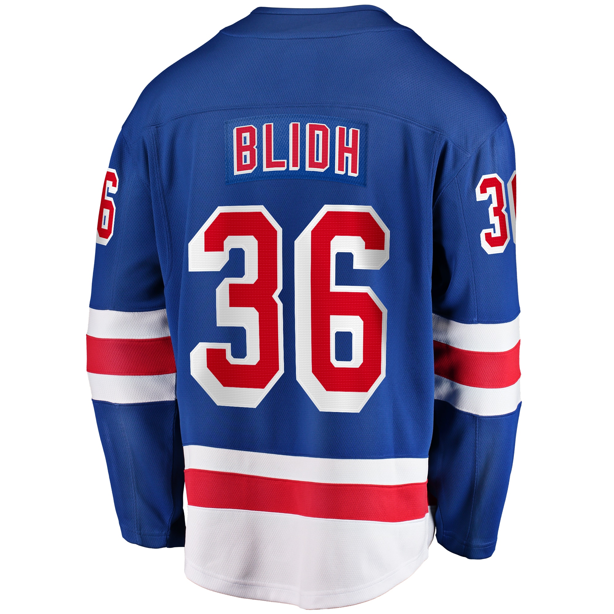 New York Rangers Anton Blidh Blue Home Breakaway NHL Jersey Men's
