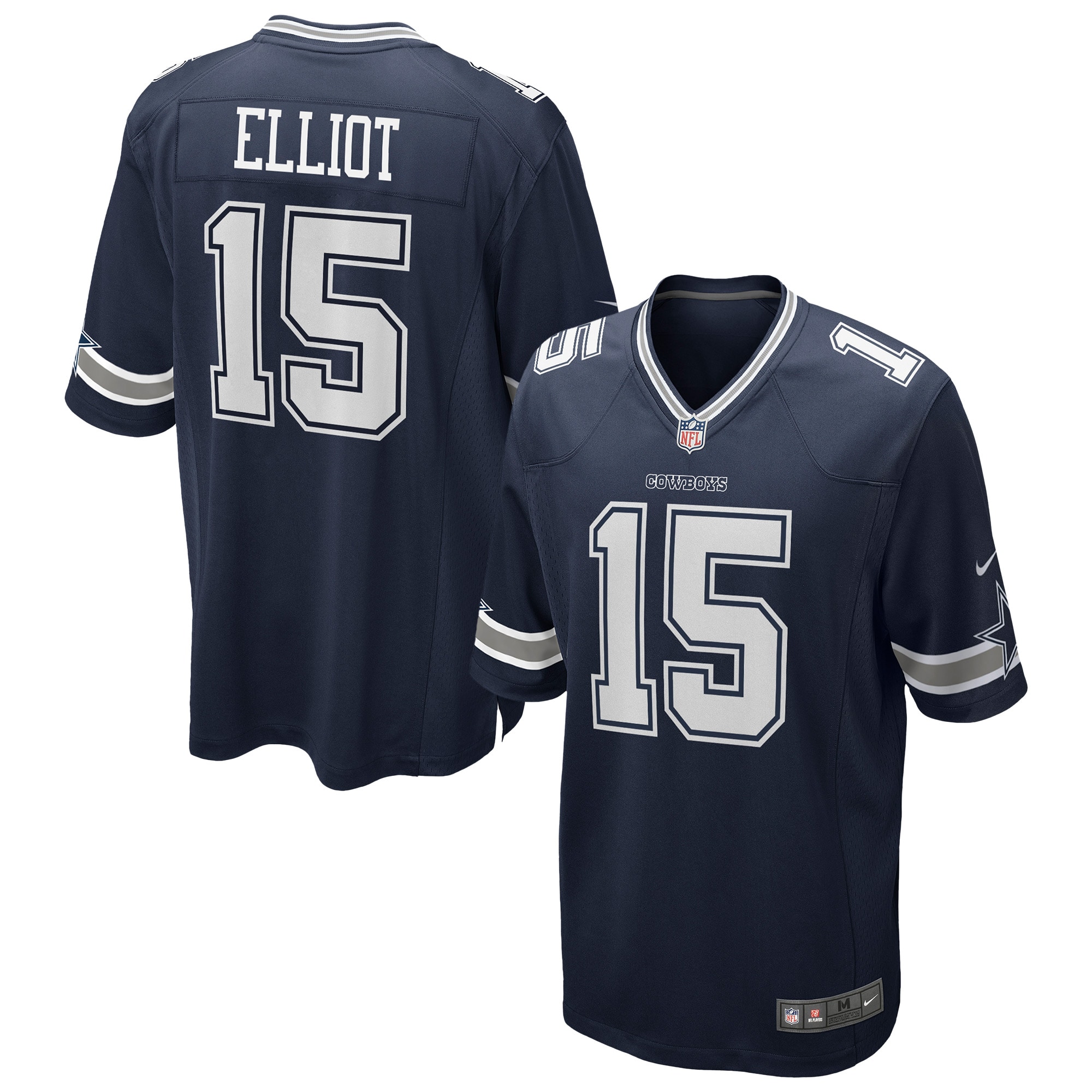 Dallas Cowboys Ezekiel Elliott Navy Team Game NFL Jersey Men's