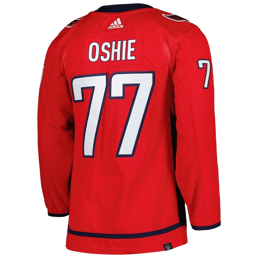 TJ Oshie 77 Washington Capitals Primegreen Red NHL Jersey Men's