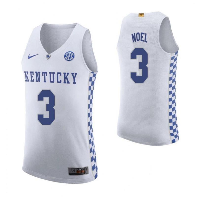 3 Nerlens Noel Roa White Elite Kentucky Wildcats NCAA Jersey Men's