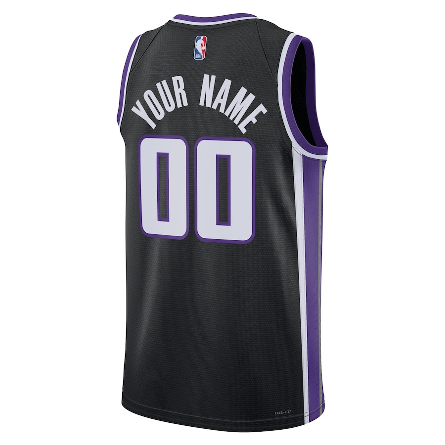 Sacramento Kings 2023/24 Icon Swingman Custom Black NBA Jersey Men's
