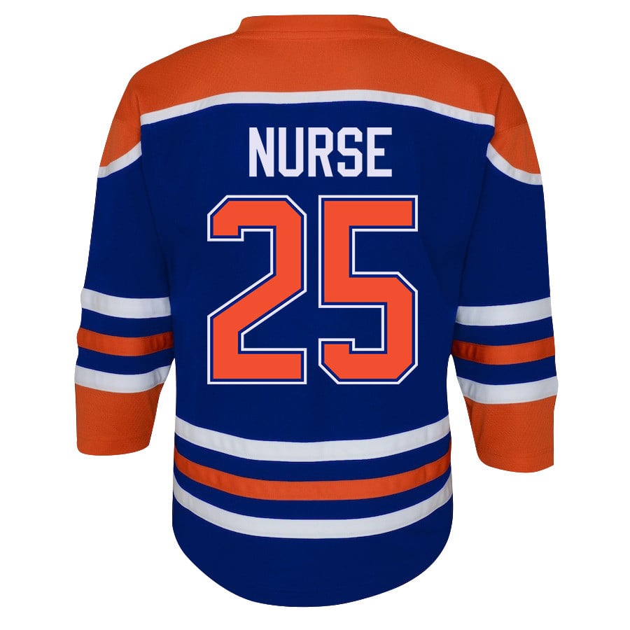 Darnell Nurse 25 Edmonton Oilers 2024 STANLEY CUP Final Home Royal NHL Jersey Youth