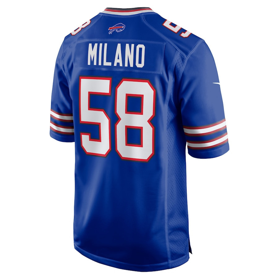 Matt Milano #58 Buffalo Bills Super Bowl LIX Royal NFL Jersey Men's