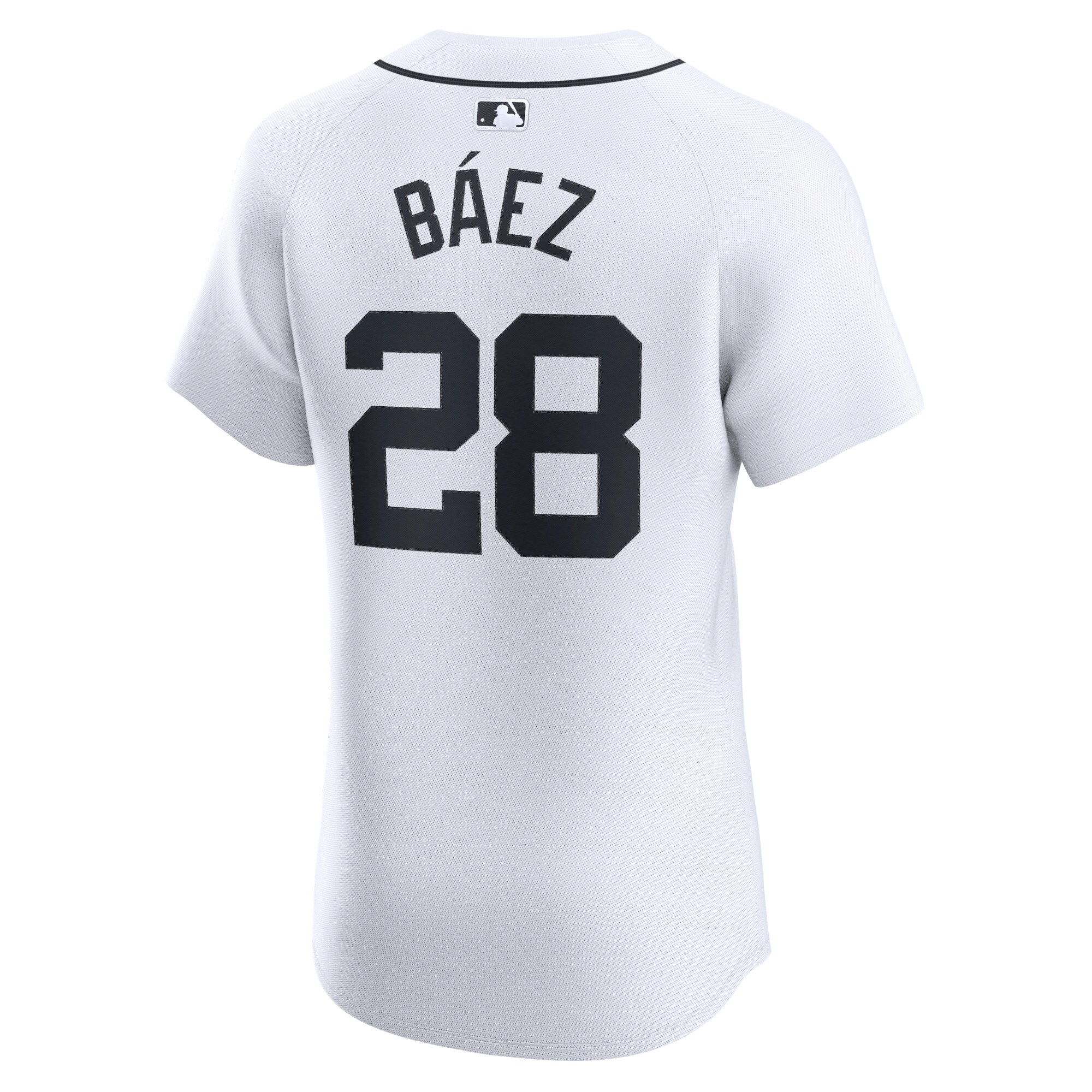 Detroit Tigers Javier Baez White Home Elite Player MLB Jersey Men's