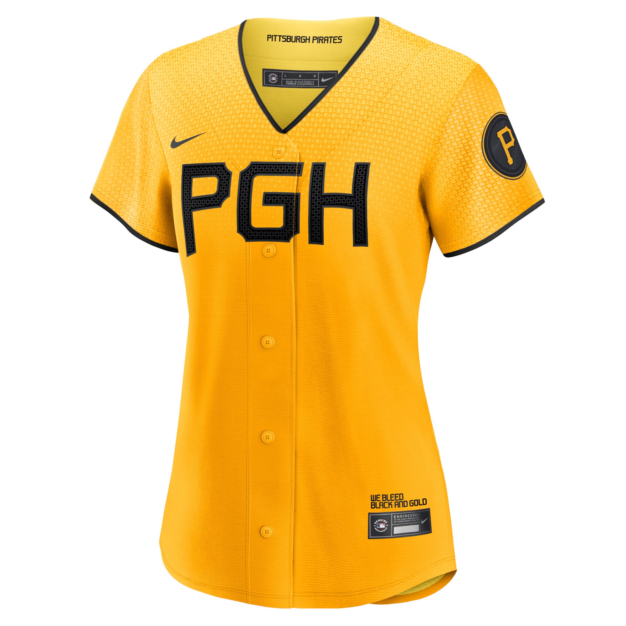 Pittsburgh Pirates Bryan Reynolds Gold City Connect Player MLB Jersey Women's