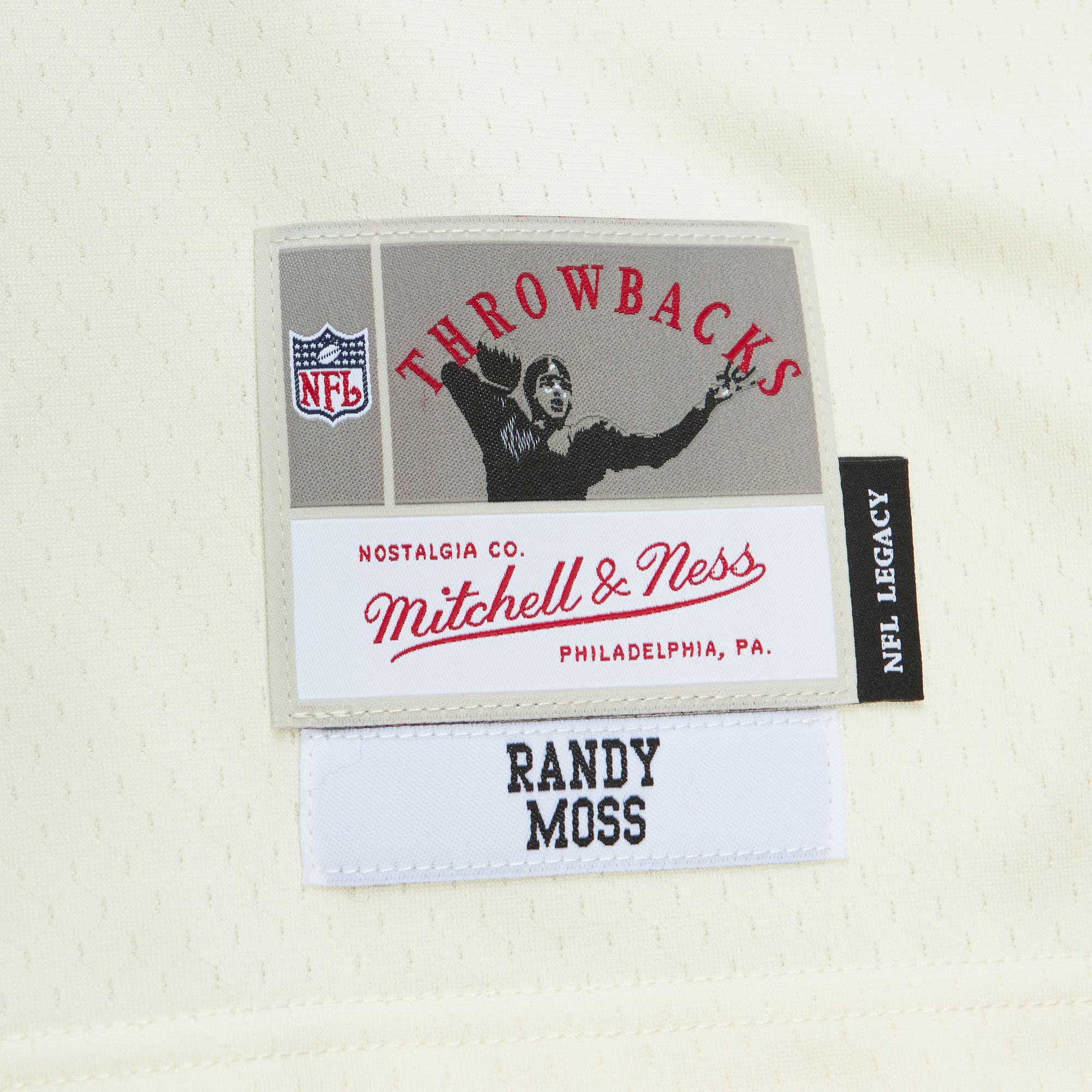 Minnesota Vikings Randy Moss Mitchell Ness Cream Chainstitch Legacy NFL Jersey Men's