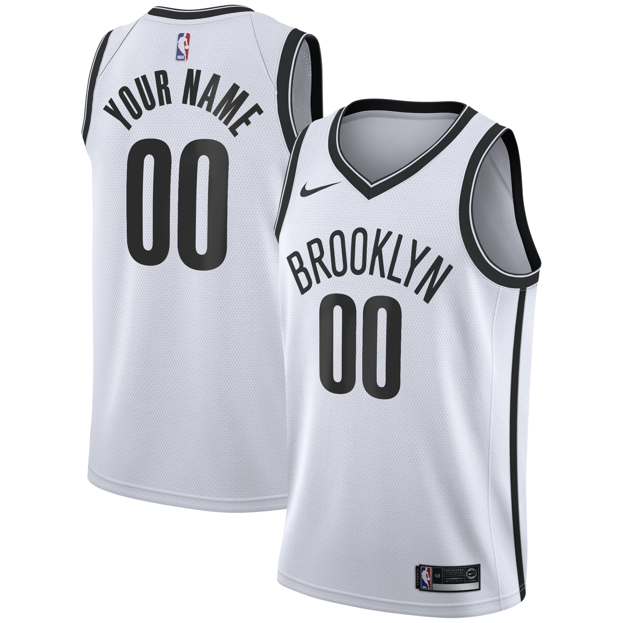 Brooklyn Nets Association Swingman Custom NBA Jersey Youth