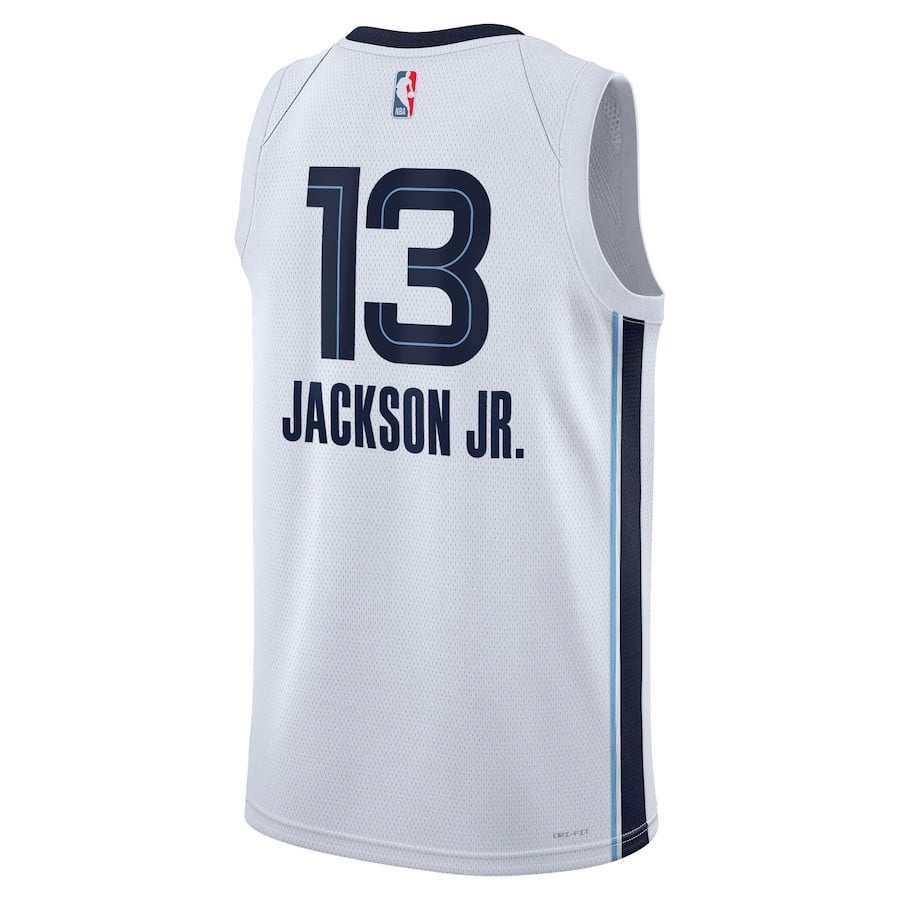 Jaren Jackson Jr. 13 Memphis Grizzlies Unisex Swingman Badge Player Association Editio White NBA Jersey Unisex
