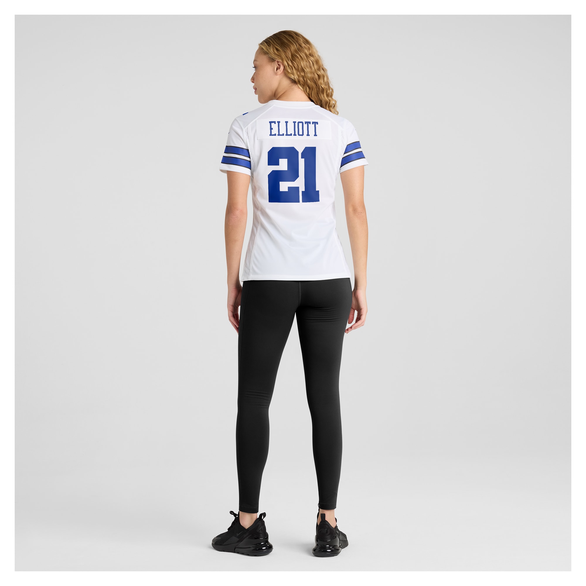 Dallas Cowboys Ezekiel Elliott White Team Game NFL Jersey Women's