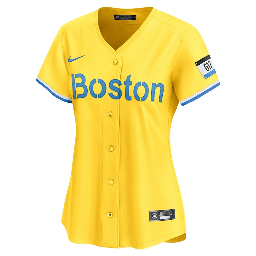 Boston Red Sox City Connect Limited Gold MLB Jersey Women's
