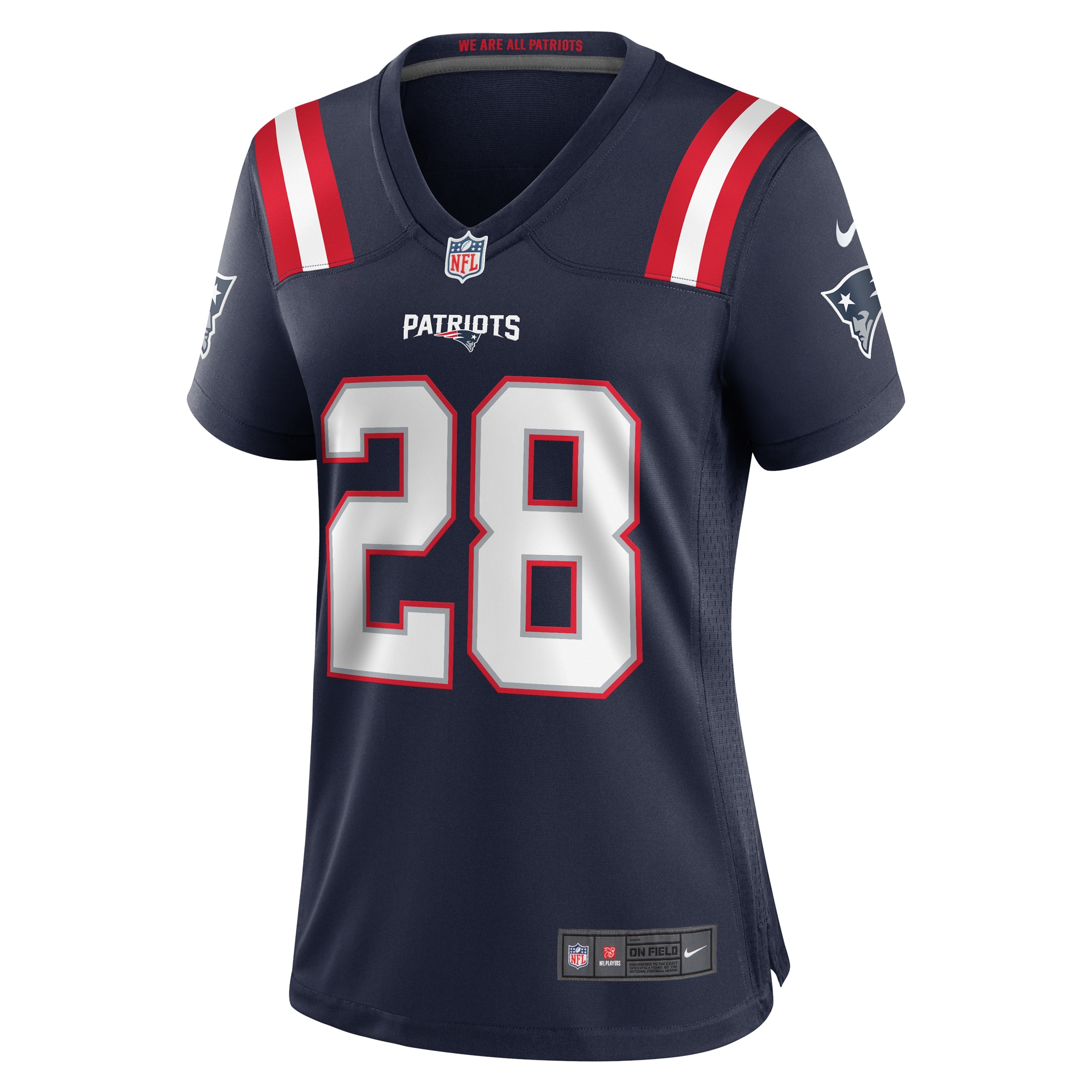 New England Patriots Ameer Speed Navy Team Game NFL Jersey Women's