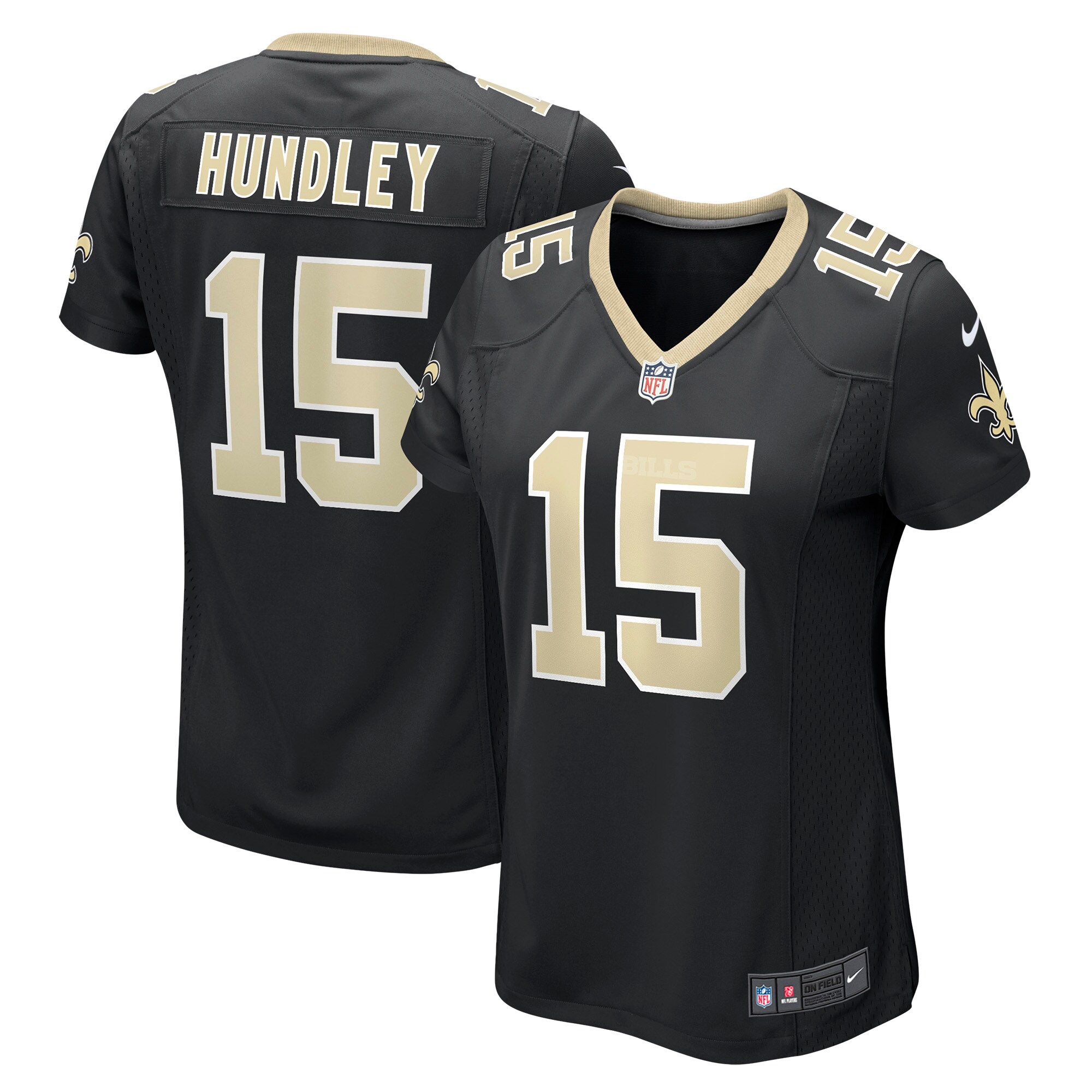 New Orleans Saints Brett Hundley Black Game Player NFL Jersey Women's