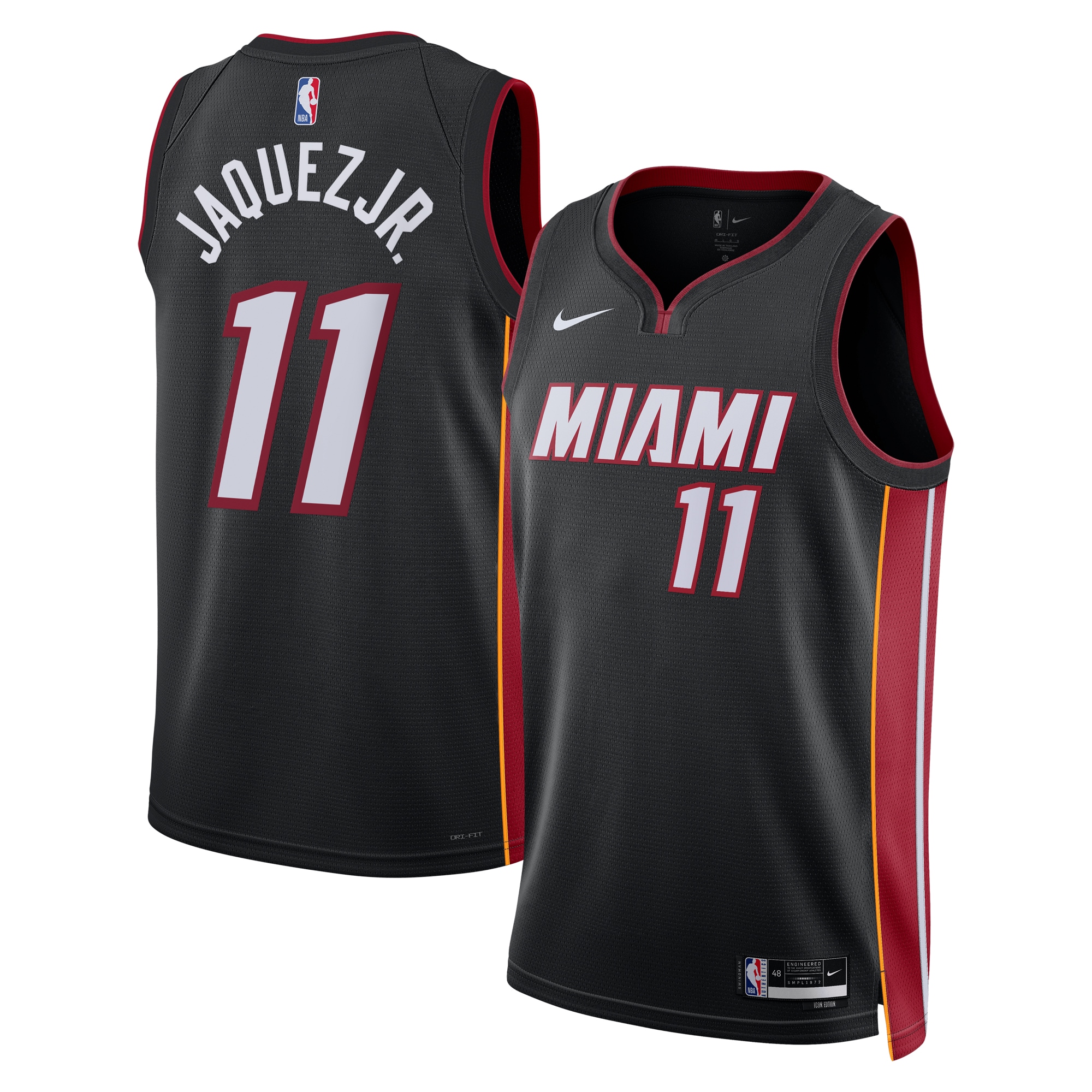 Miami Heat Icon Edition Swingman Black Jaime Jaquez Jr Unisex NBA Jersey Unisex