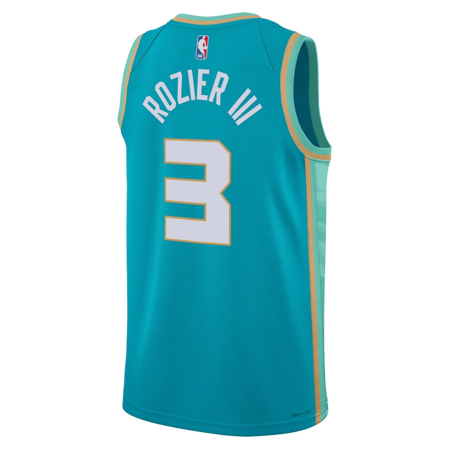 Terry Rozier III 3 Charlotte Hornets 2023/24 City Edition Swingman Teal NBA Jersey Men's