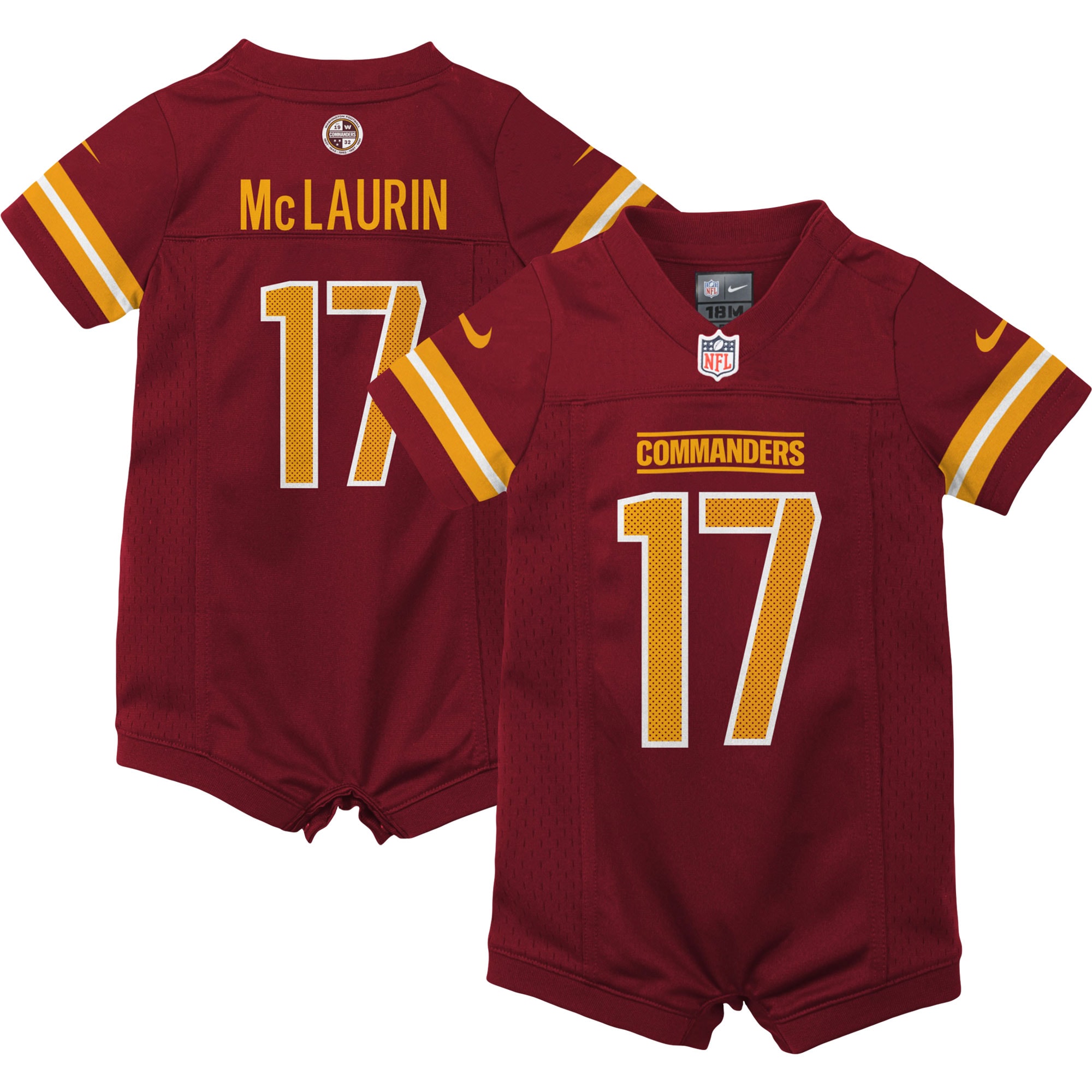 Newborn Infant Washington Commanders Terry McLaurin Burgundy Game Romper NFL Jersey Men's