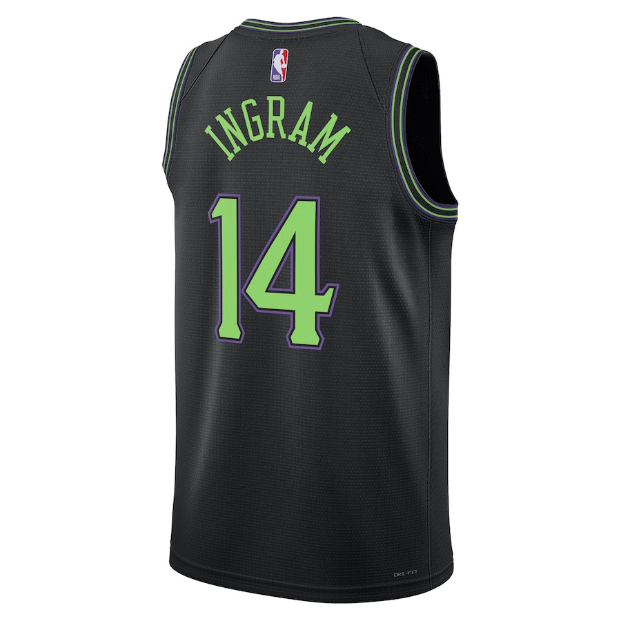 Brandon Ingram 14 New Orleans Pelicans 2023/24 City Edition Swingman Black NBA Jersey Men's