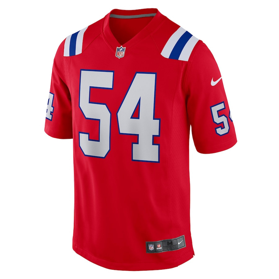 Tedy Bruschi 54 New England Patriots Retired Alternate Game Red NFL Jersey Men's