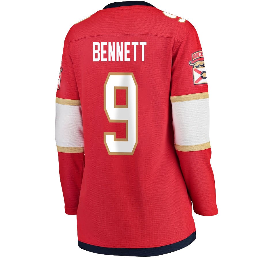 Sam Bennett 9 Florida Panthers 2024 STANLEY CUP Final Home Breakaway Red NHL Jersey Women's
