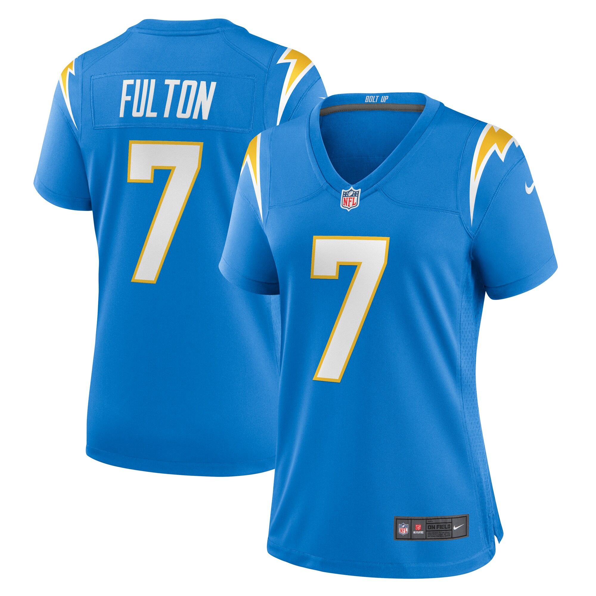 Los Angeles Chargers Kristian Fulton Powder Blue Game NFL Jersey Women's