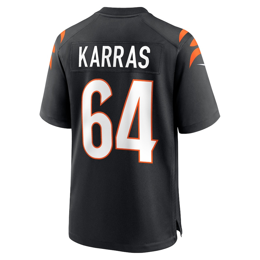 Ted Karras 64 Cincinnati Bengals Team Game Black NFL Jersey Men's