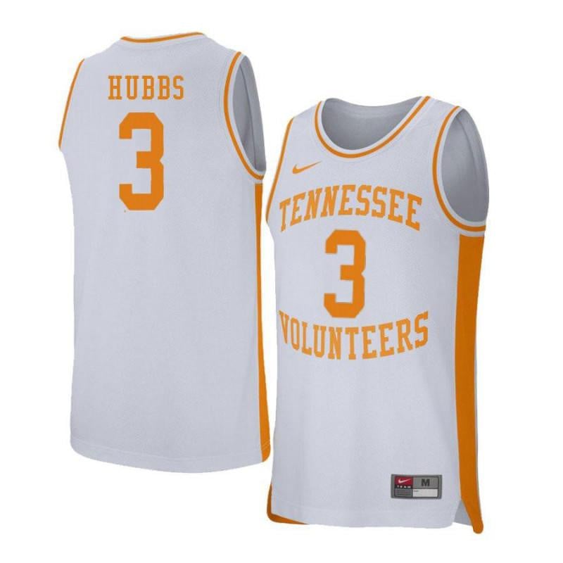 3 Robert Hubb White Retro Elite Tennessee Volunteers NCAA Jersey Men's