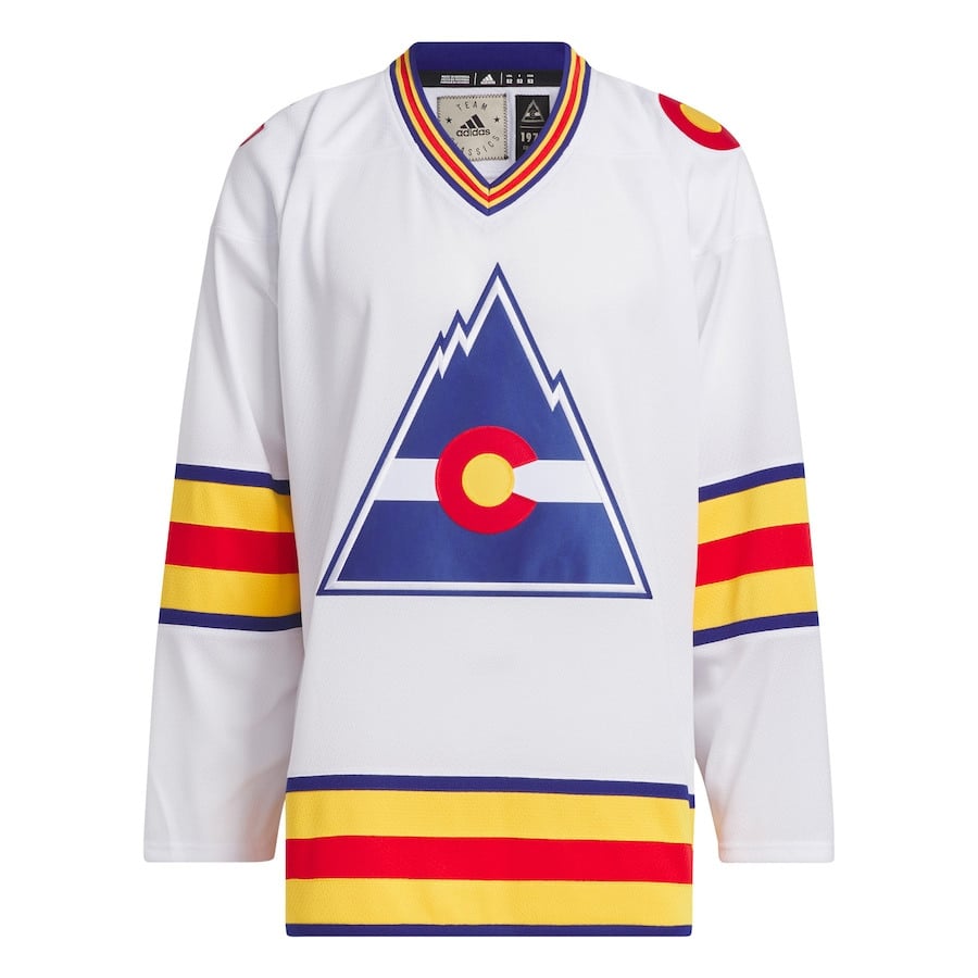 Colorado Rockies Team Classic White NHL Jersey Men's