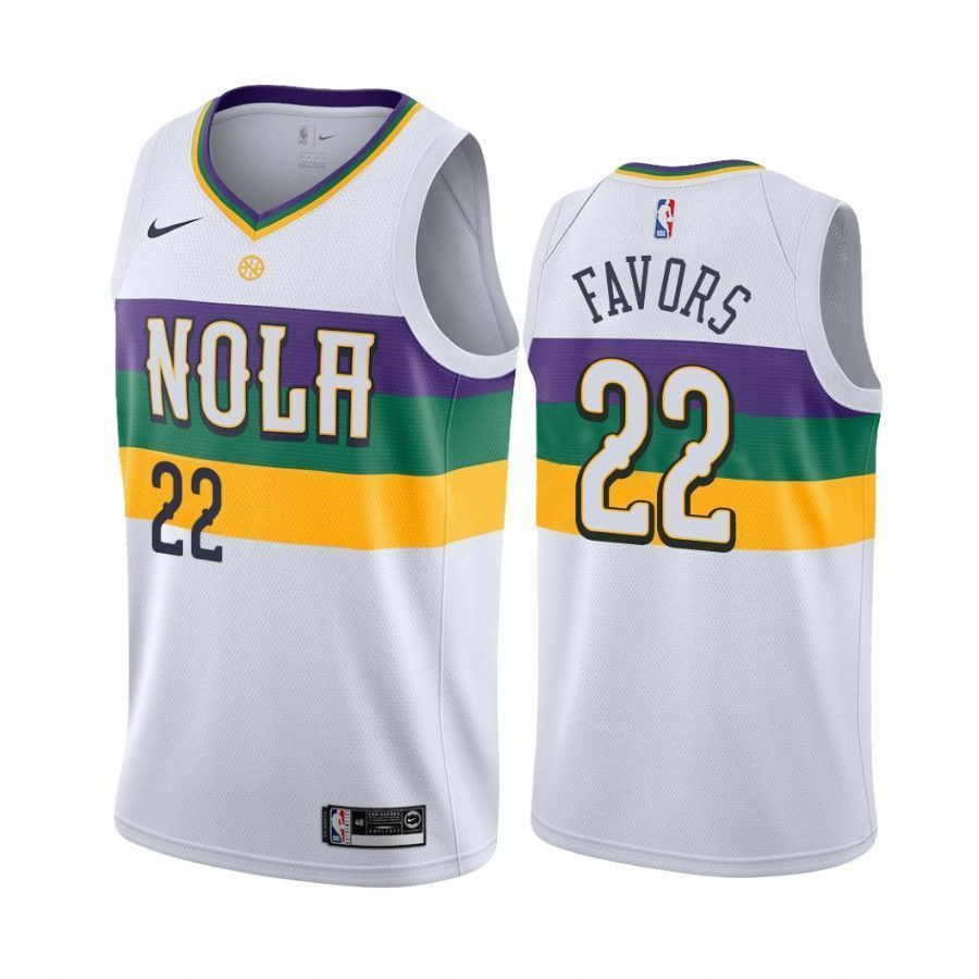 New Orleans Pelicans Derrick Favors 22 City NBA Jersey Men's