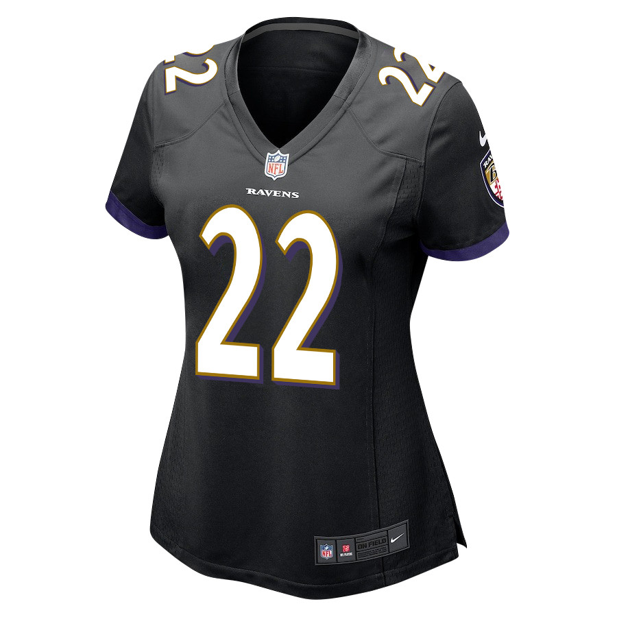 Derrick Henry 22 Baltimore Ravens Game Black NFL Jersey Women's