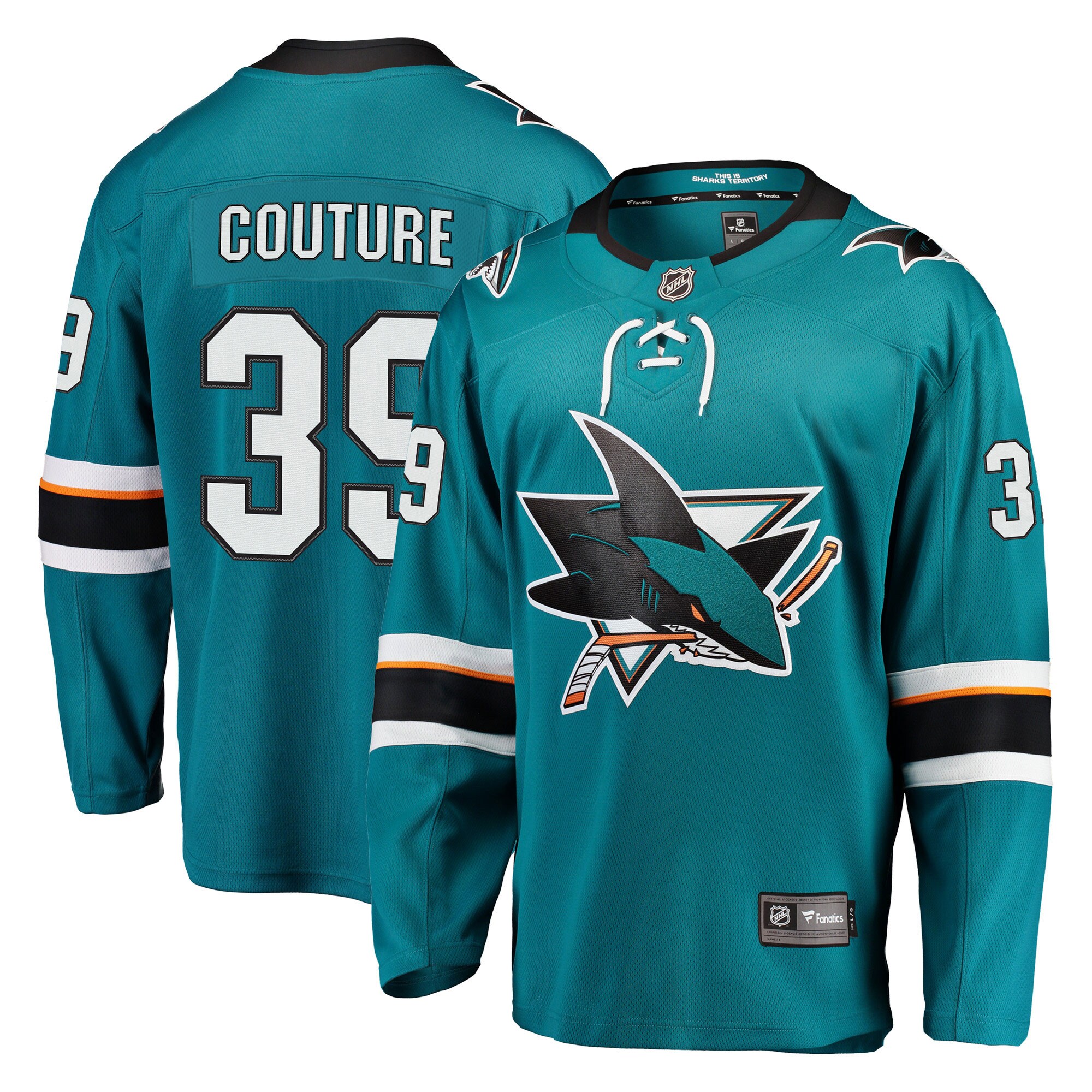 San Jose Sharks Logan Couture Teal 2021/22 Home Premier Breakaway Player NHL Jersey Men's