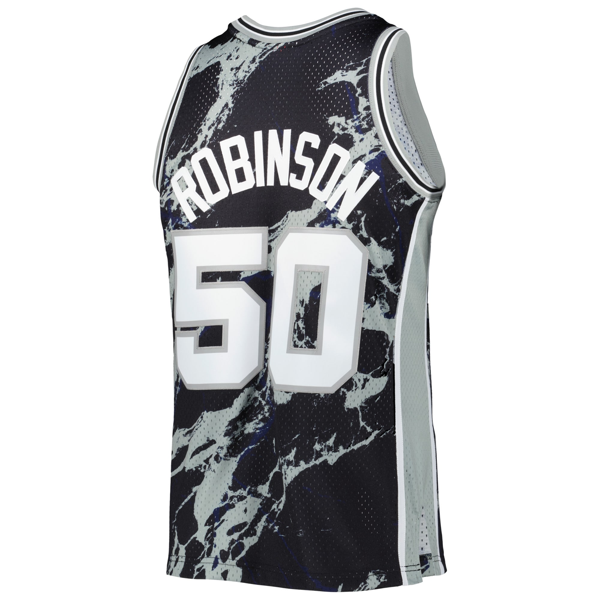 Mitchell Ness David Robinson Black San Antonio Spurs 1998/99 Hardwood Classics Marble Swingman NBA Jersey Men's