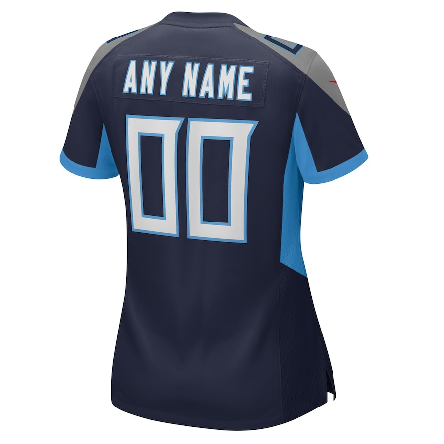Tennessee Titans Custom Game Navy NFL Jersey Women's