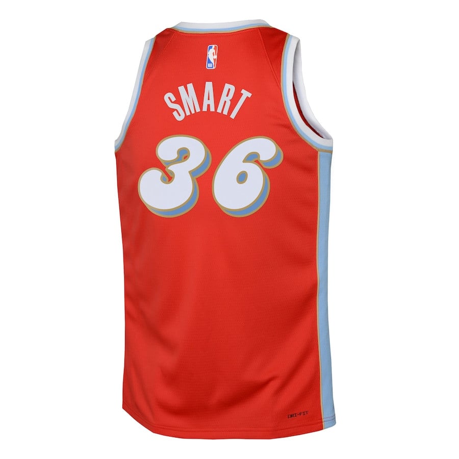Marcus Smart 36 Memphis Grizzlies 2024/25 Swingman Playe City Edition Red NBA Jersey Youth