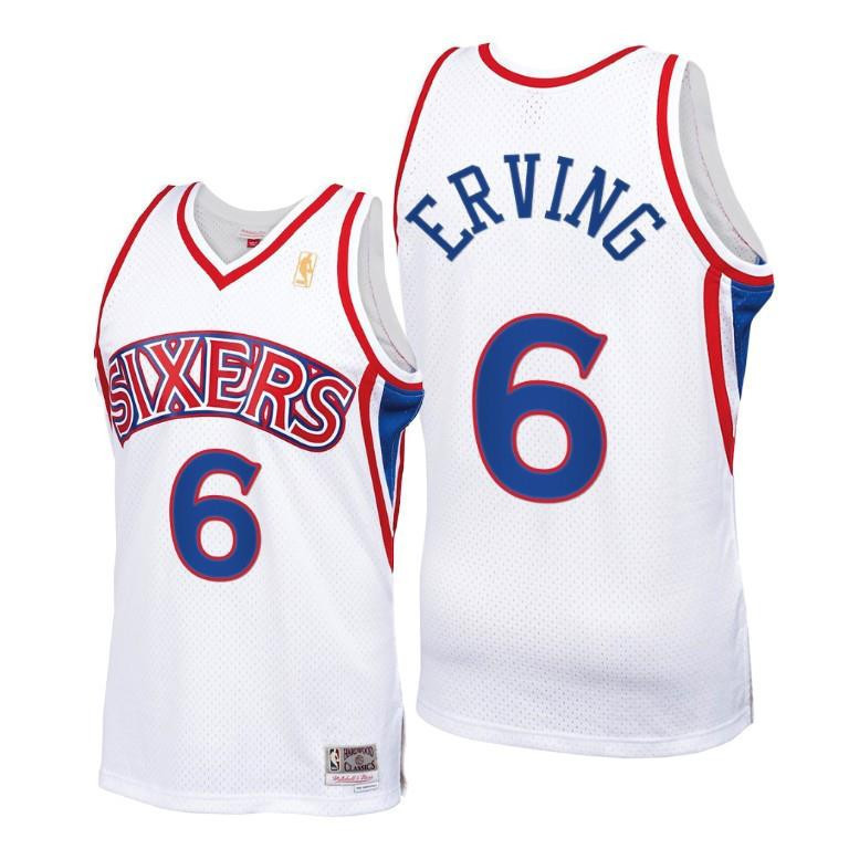 Julius Erving Philadelphia 76ers White Throwback 90s HWC Swingman NBA Jersey Men's