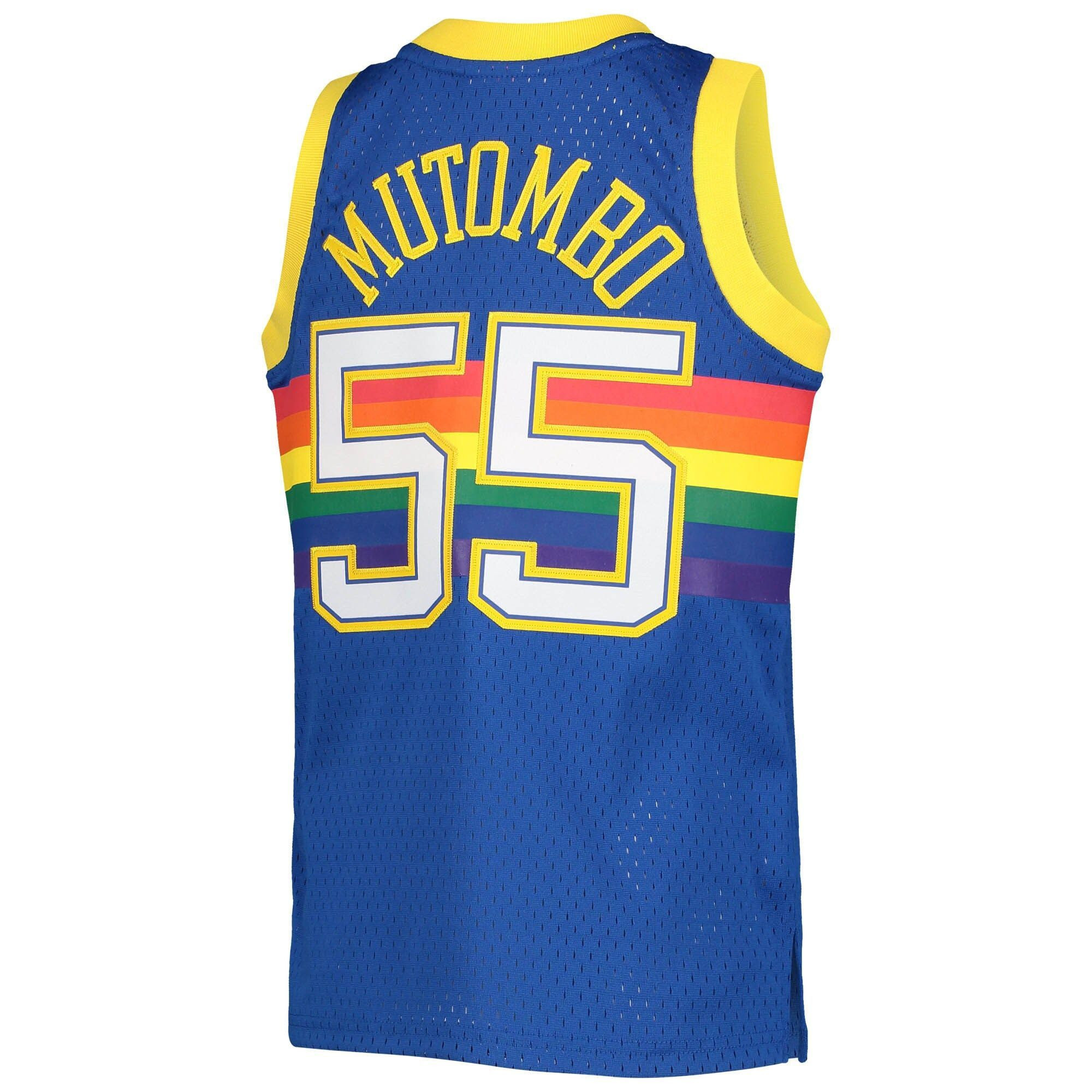 Dikembe Mutombo Denver Nuggets Mitchell&Nes 1991-92 Hardwood Classics Swingman Royal NBA Jersey Youth