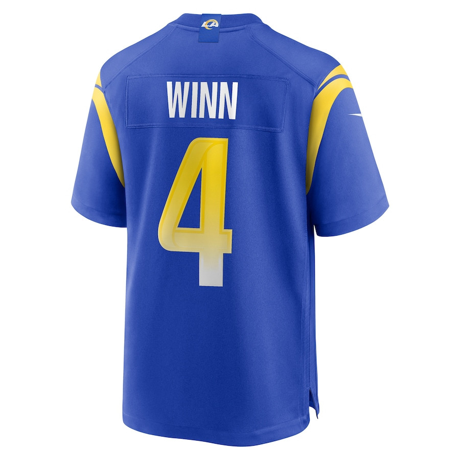 Dresser Winn 4 Los Angeles Rams Team Game Royal NFL Jersey Men's