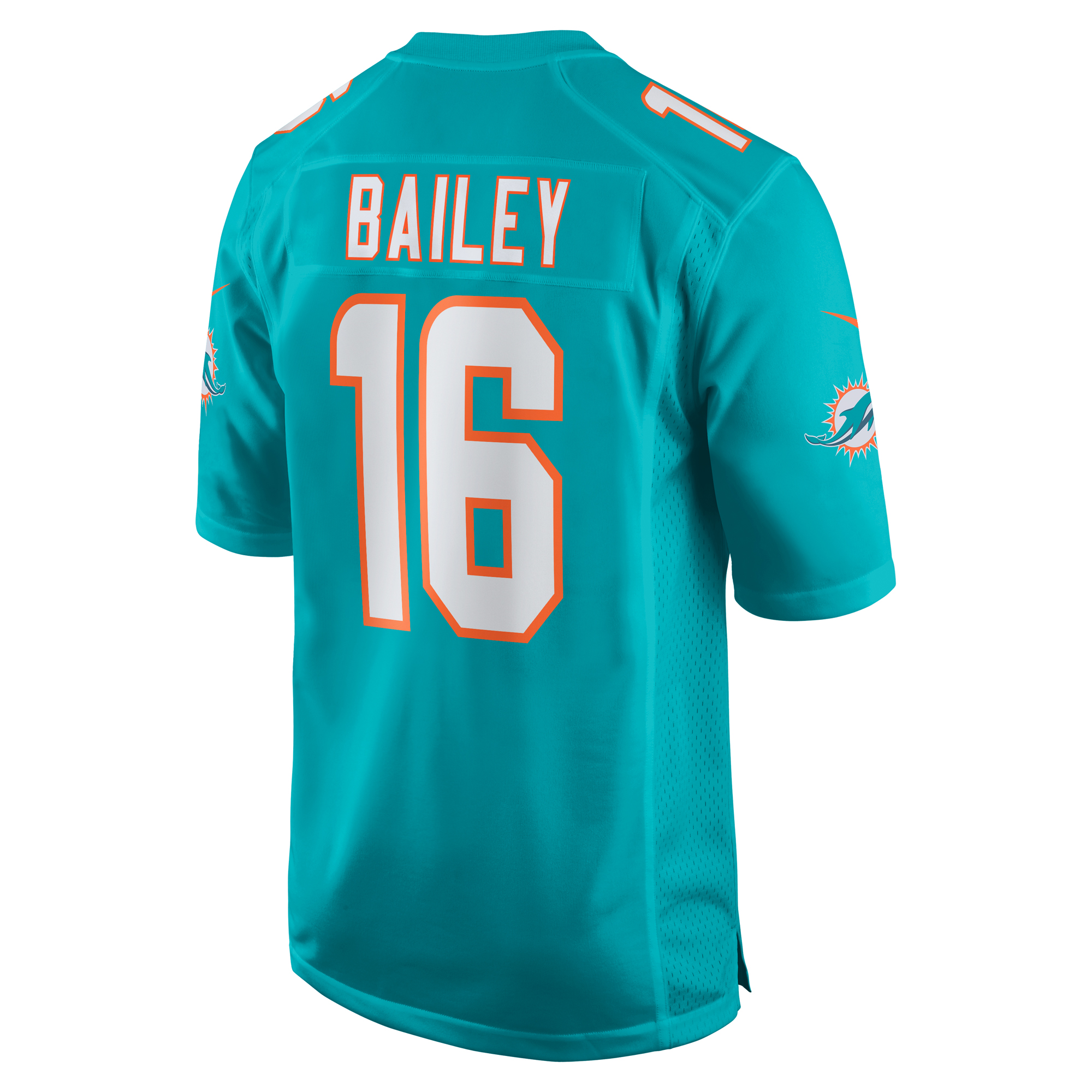 Miami Dolphins Jake Bailey Aqua Game Player NFL Jersey Men's
