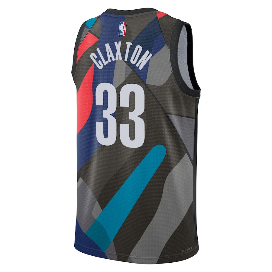 Nic Claxton 33 Brooklyn Nets 2023/24 City Edition Swingman Black NBA Jersey Men's