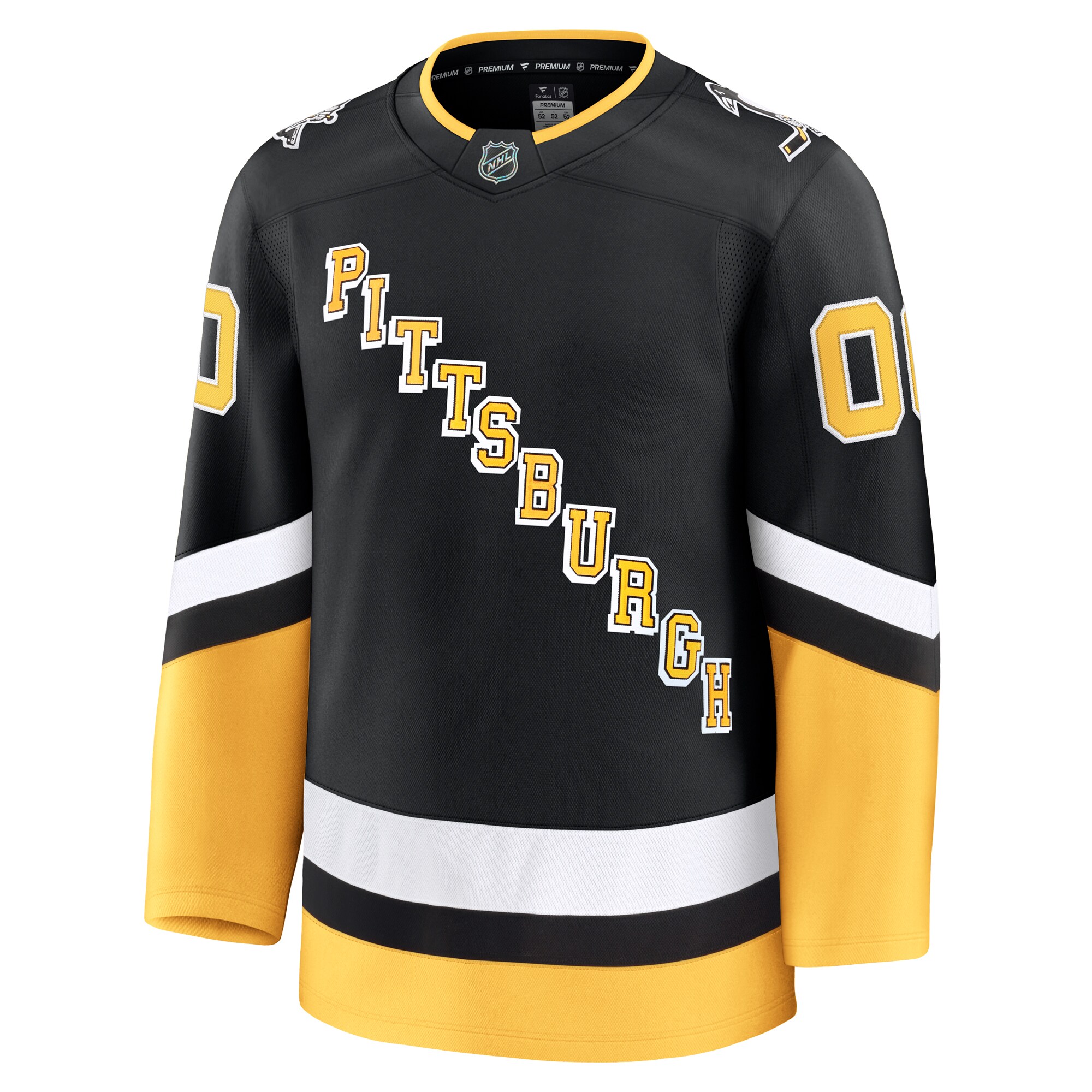 Pittsburgh Penguins Black Alternate Premium Custom NHL Jersey Men's
