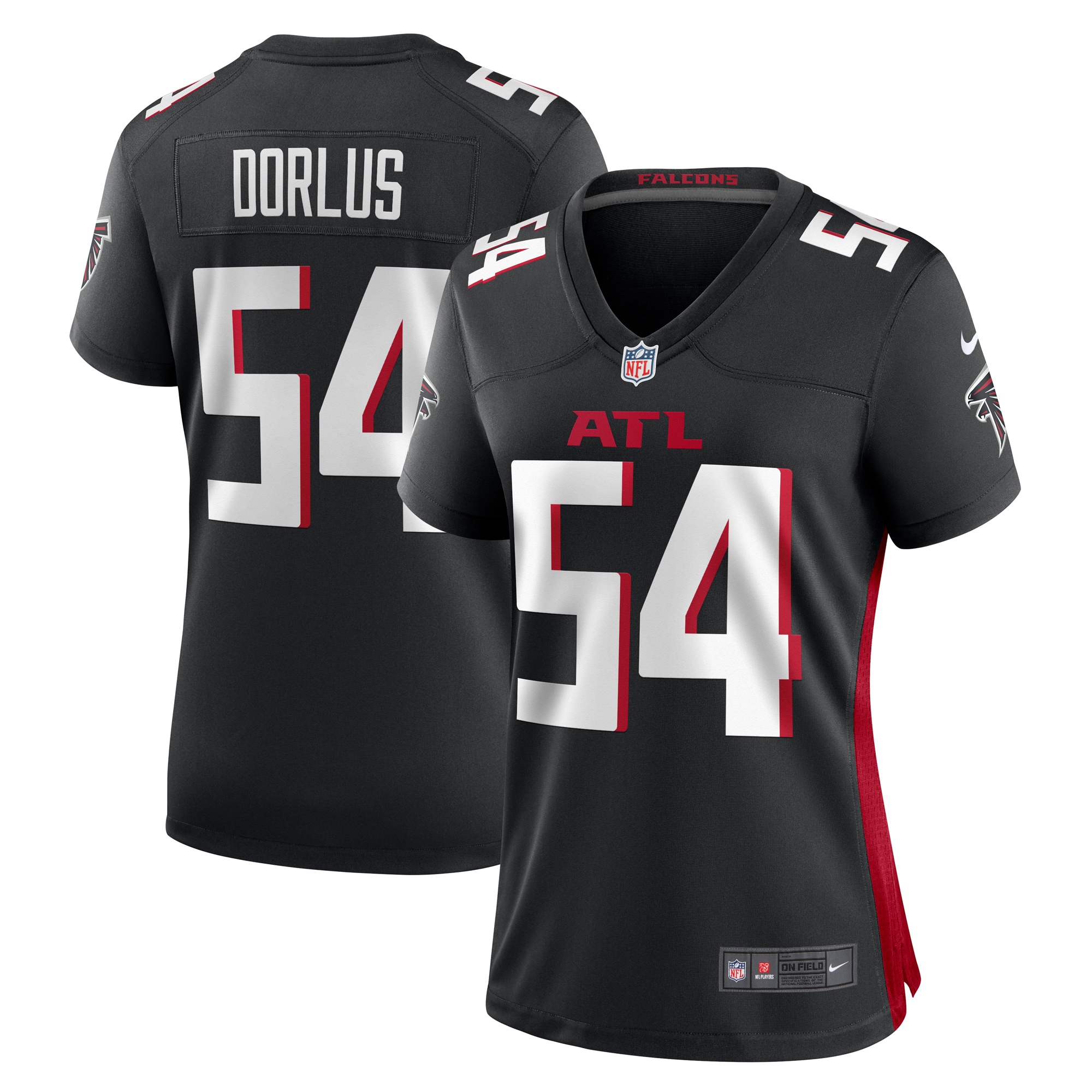 Atlanta Falcons Brandon Dorlus Black Game NFL Jersey Women's