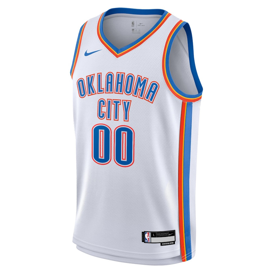 Oklahoma City Thunder 2023/24 Association Swingman Custom White NBA Jersey Men's
